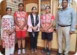 STUDENTS BAGGED GOLD IN U-19 GIRLS CATEGORY IN DISTRICT BASKET BALL TOURNAMENT